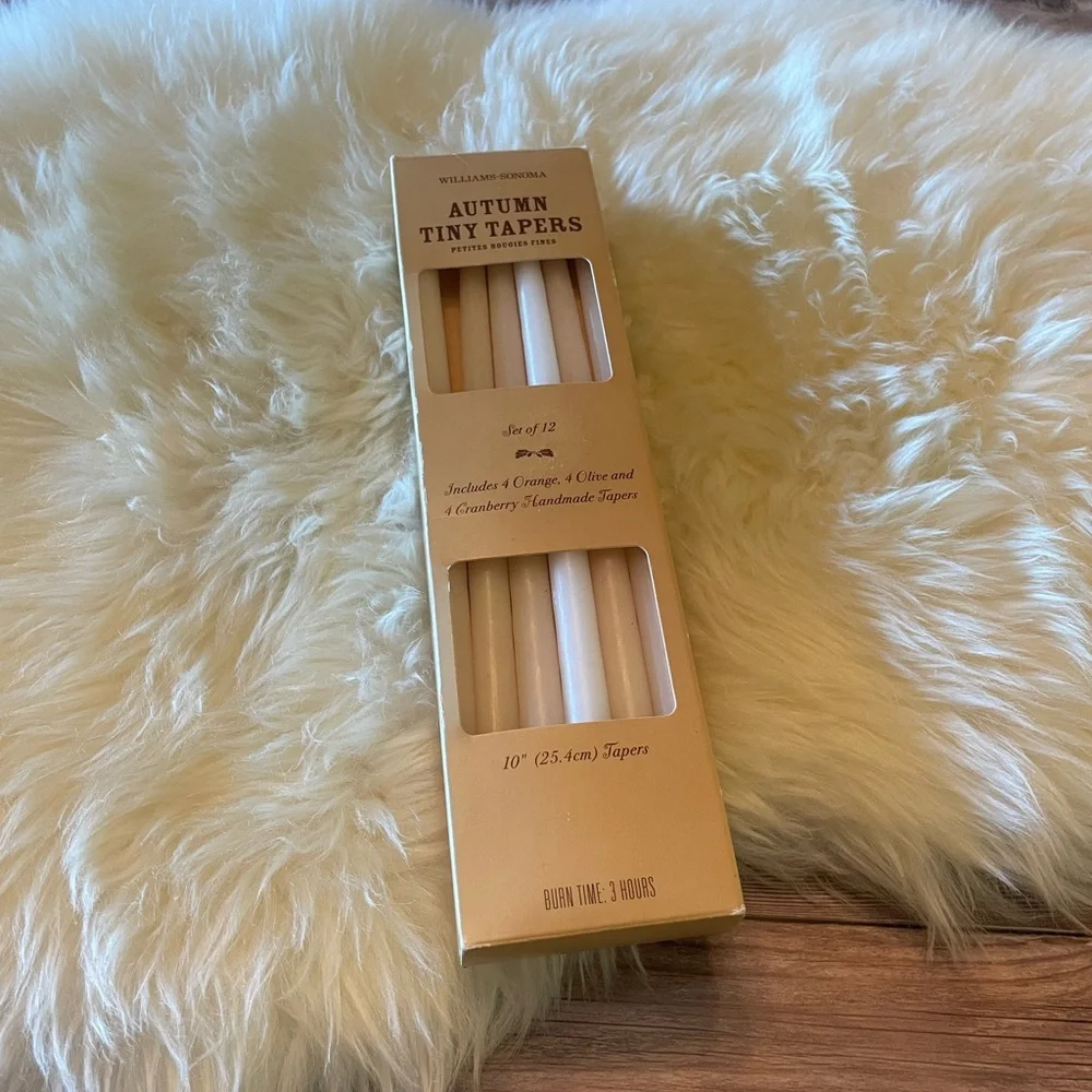 S12 | Vintage Hand Dipped Willow Taper Candles ~ Set of 7